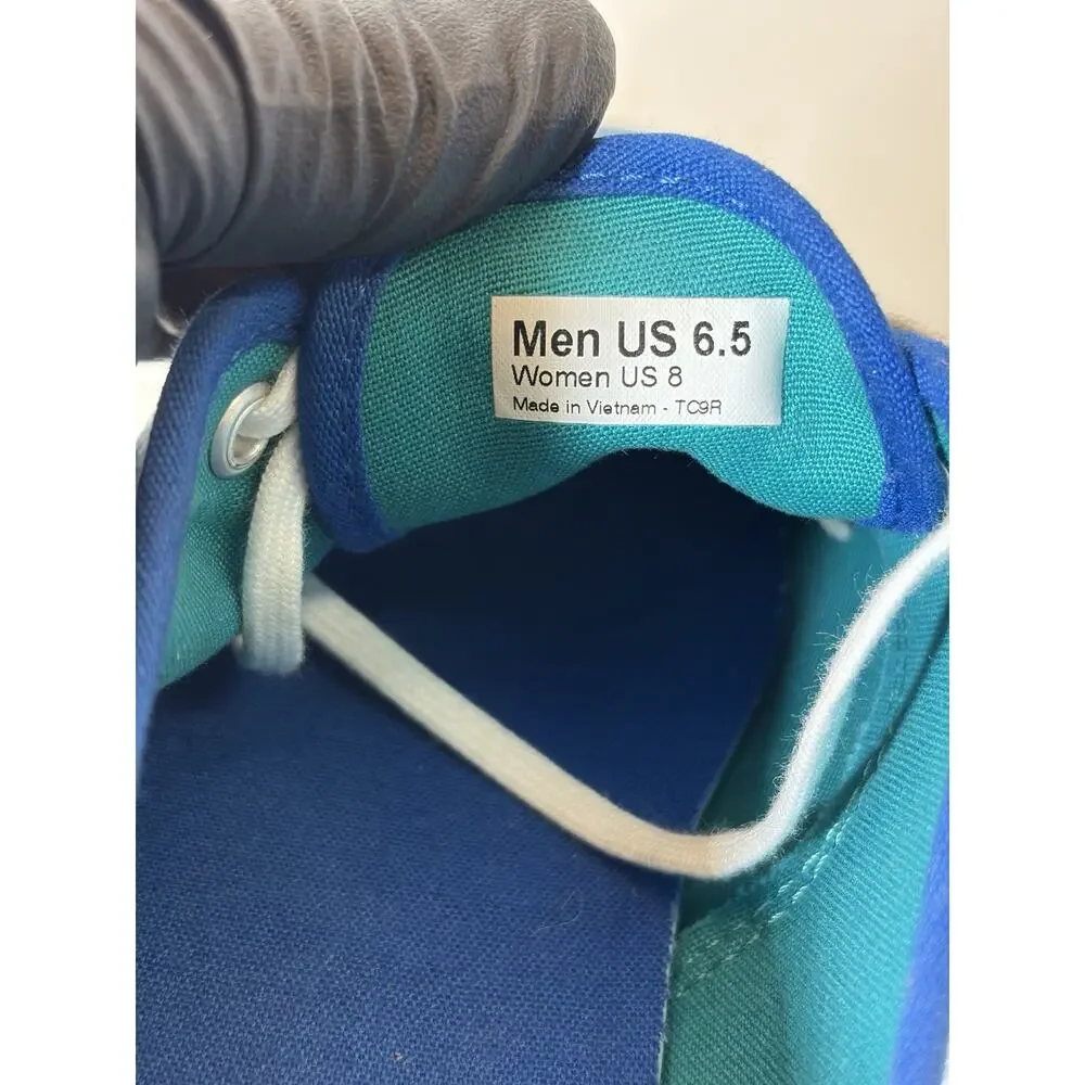 VANS Blue Suede Low Top Lace-Up Sneakers Men's US 6.5 Rubber Sole